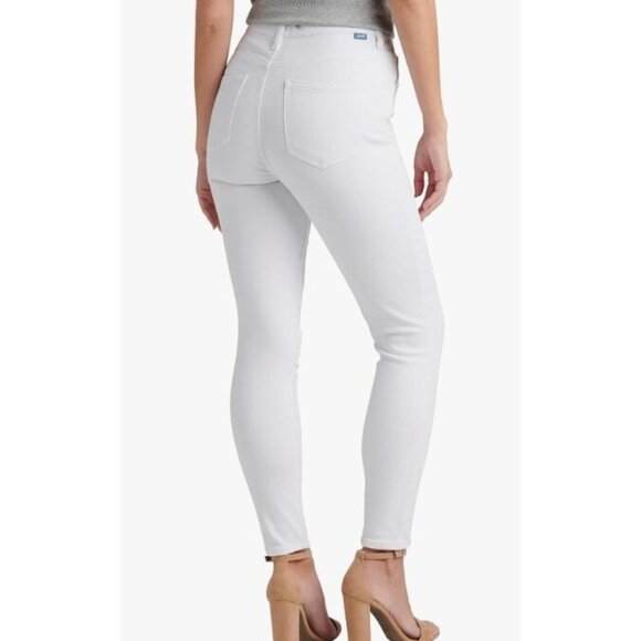 NEW JAG JEANS White Stretch Denim High Rise Pull On Skinny Ankle Sz 14 Waist 34" - Picture 3 of 15